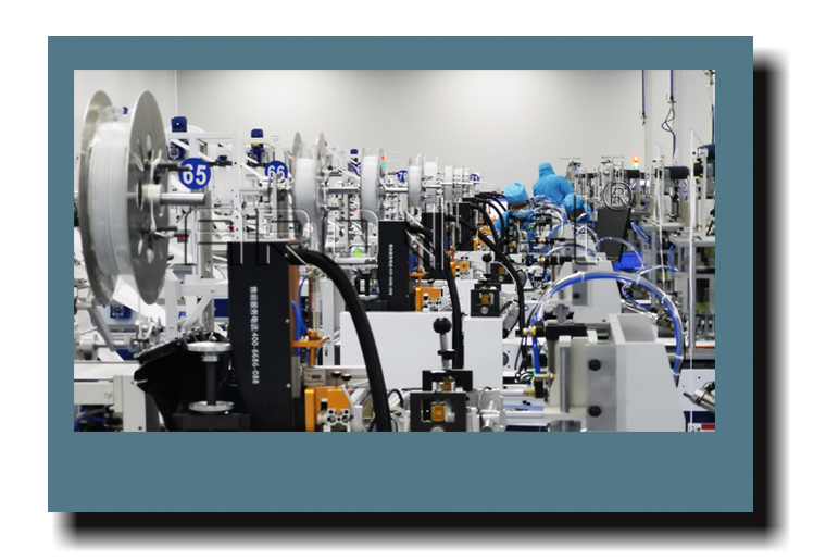 5163银河手机版UV喷码机与一次性口罩机组合生产线